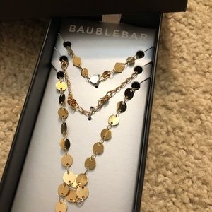NWT BaubleBar Aimee Layered Y-Chain Necklace